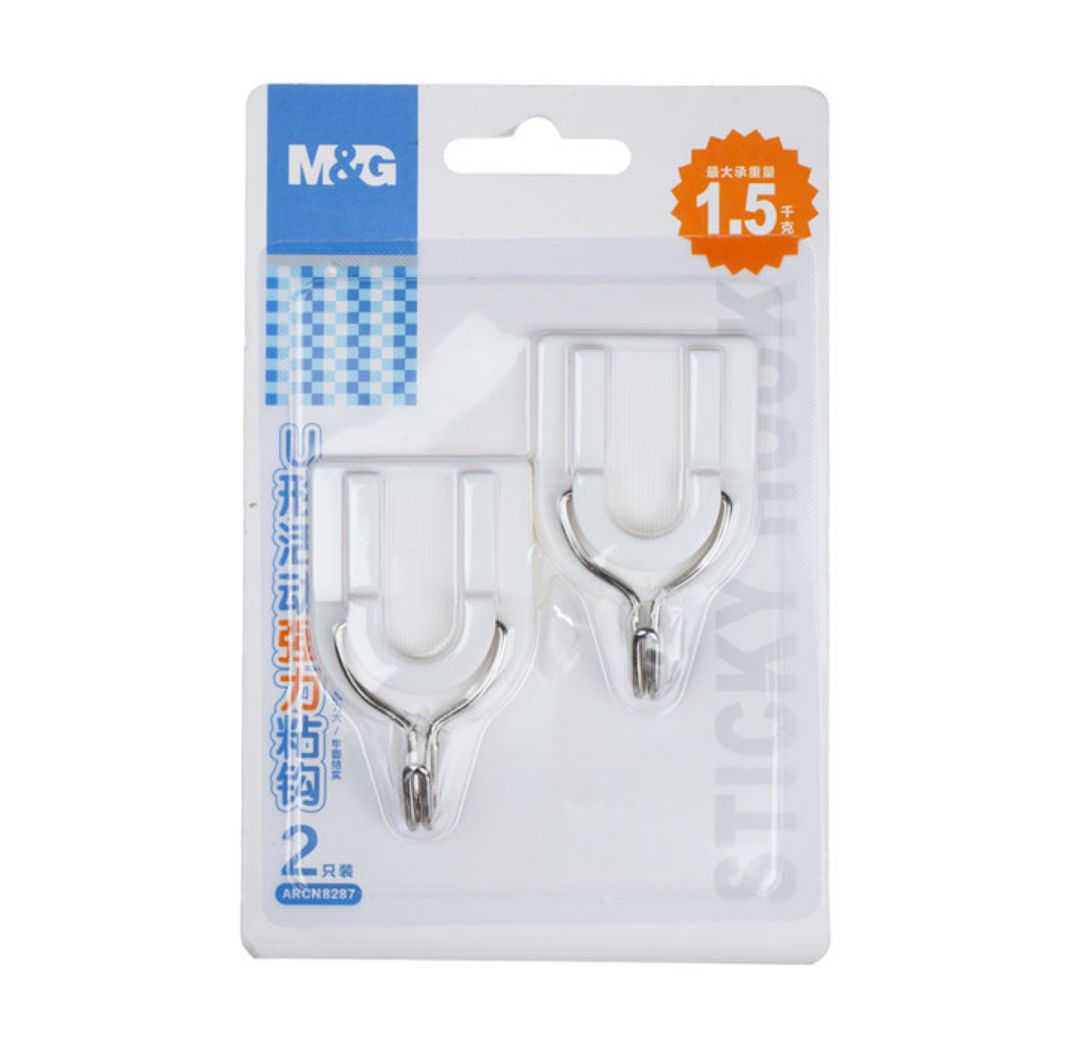 晨光（M&G）ARCN8287 日用百貨 U型強(qiáng)力粘鉤（2只裝）